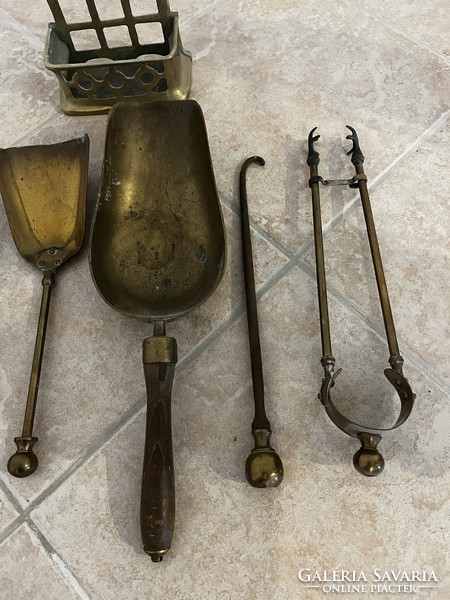 Antique fireplace tools
