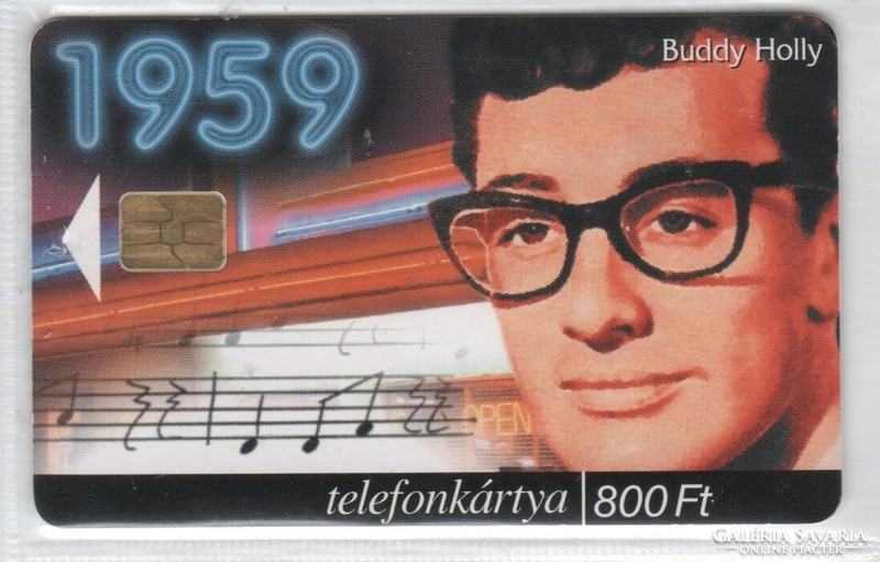 Hungarian phone card 0006 1999 buddy holly 100,000 Pcs.
