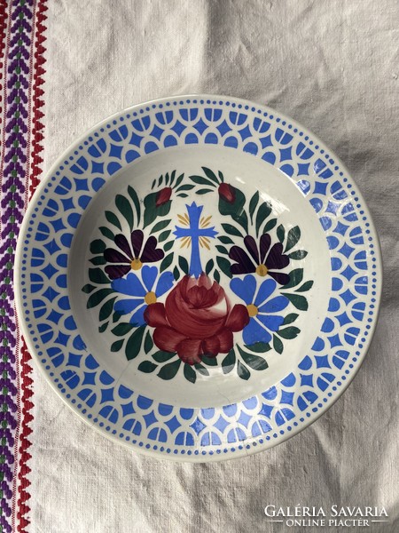 Wilhelmsburg rózsás, virágos tányér
