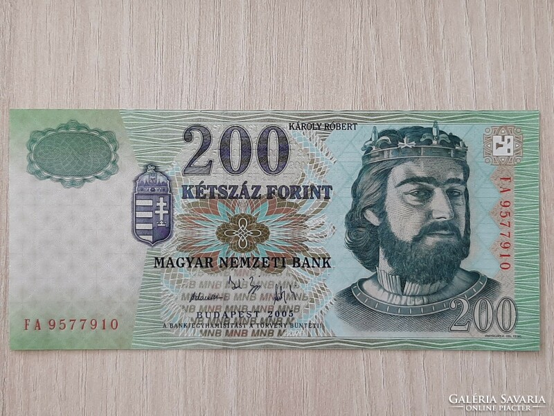 200 forint bankjegy FA sorozat 2005 UNC  ropogós bankjegy