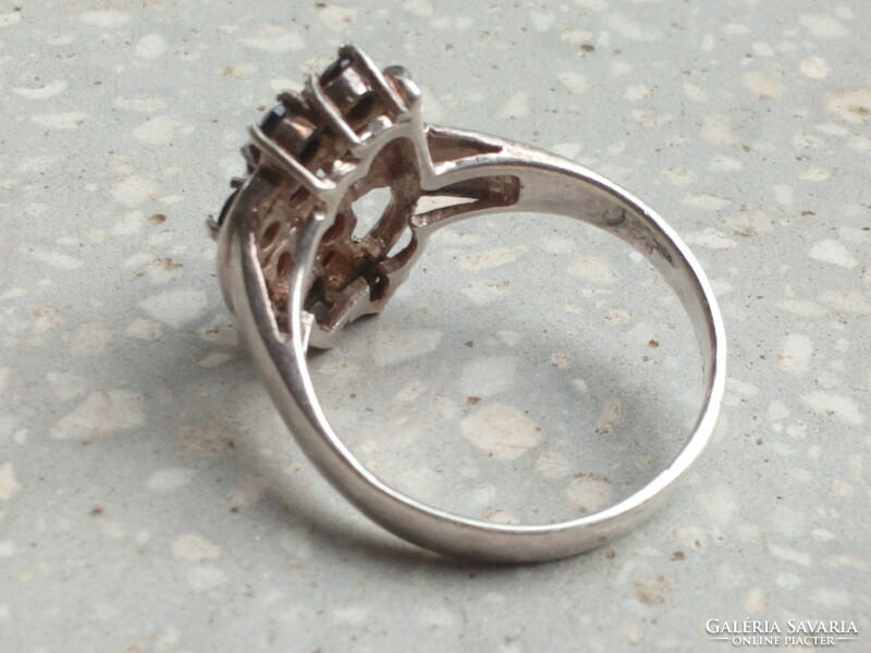 Silver ring with almandine (240414)