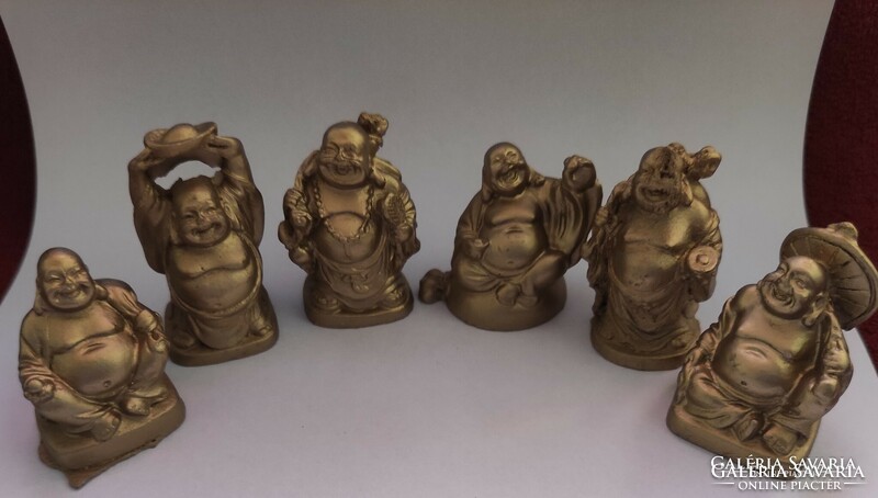 A series of 6 flawless charming buddhas with different hand gestures and meanings are sold together