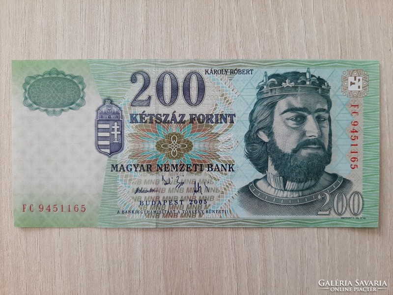 200 forint bankjegy FC sorozat 2005 UNC  ropogós bankjegy