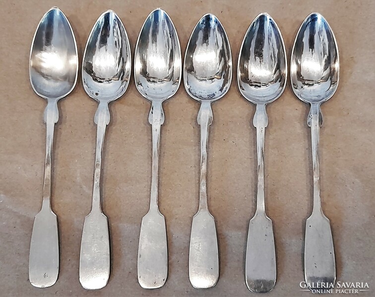 Antique silver spoon set (6 pcs.)