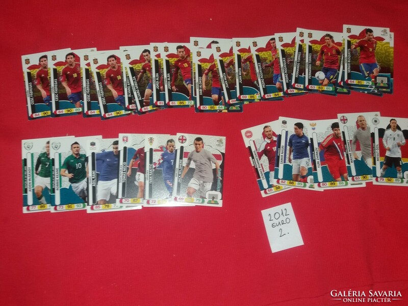 2012 EUROPA BAJNOKSÁG 2.csomag 31 darab futball gyűjthető kártyák egyben állapot a képek szerint