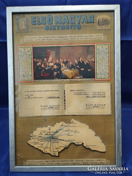 First Hungarian insurance advertising poster