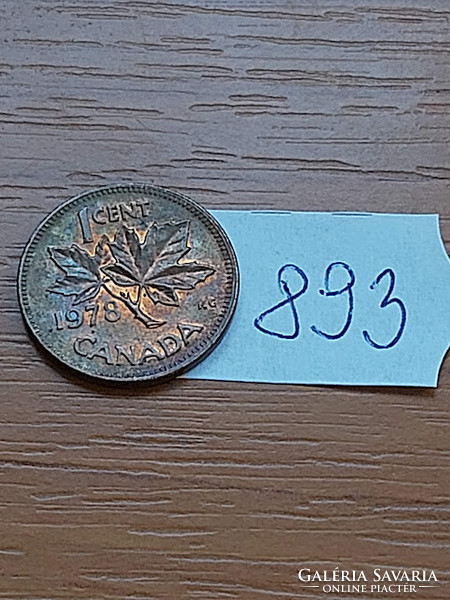 Canada 1 cent 1978 ii. Queen Elizabeth, bronze 893