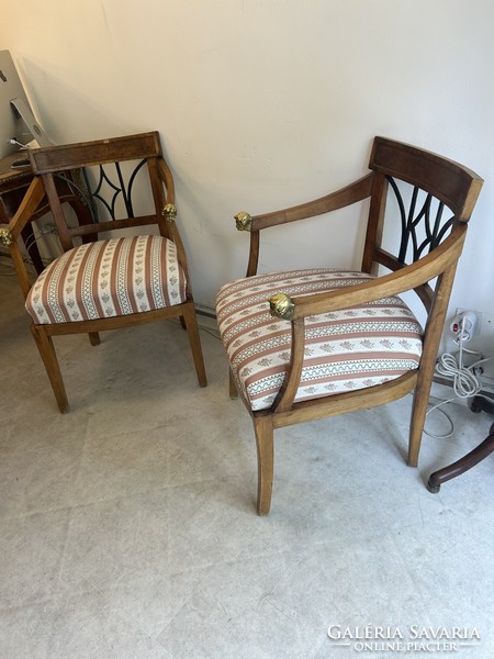 A pair of Empire armchairs
