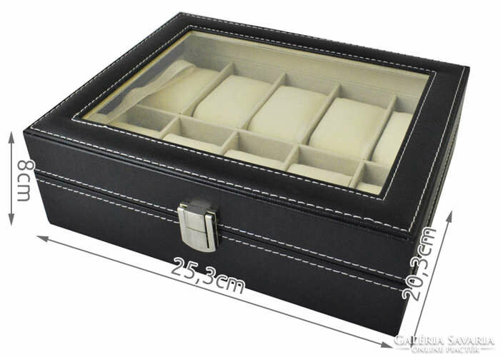 Watch box, watch box, watch box for storing 10 watches - new, unopened at a bargain price