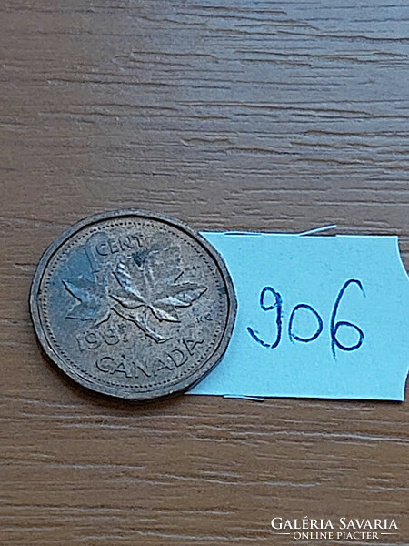 Canada 1 cent 1987 ii. Queen Elizabeth, bronze 906