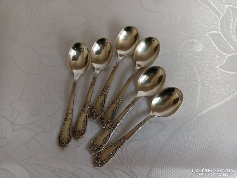 Silver plated russian mocha spoon set