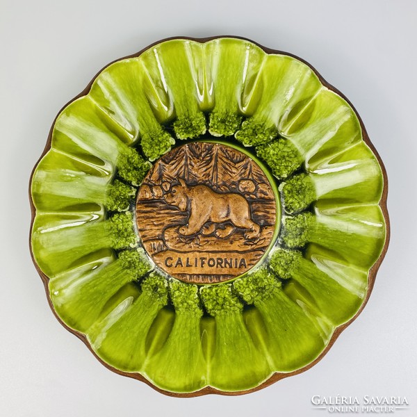 Kerámia szuvenír / emlék tányér - California