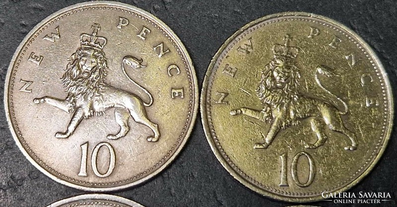﻿Egyesült Királyság, 10 Új penny, LOT.