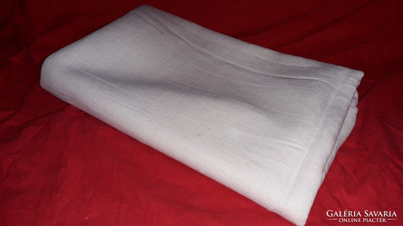 Antique snow-white thick woven sheet / material 130 x 92 cm in excellent condition according to the pictures 1.