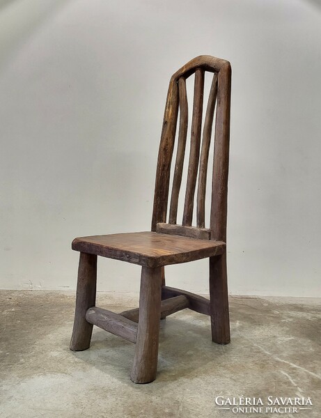 Huge, carved, solid wood chair