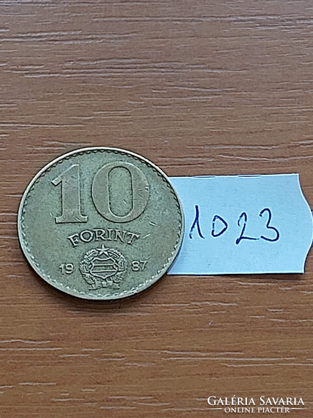 Hungarian People's Republic 10 forints 1987 aluminium-bronze 1023