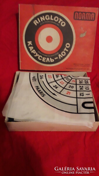 Antik 1956 CCCP orosz rulett játék dobozával PAZAR állapotban a képek szerint