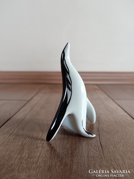 Old Polish cmielow modern porcelain penguin