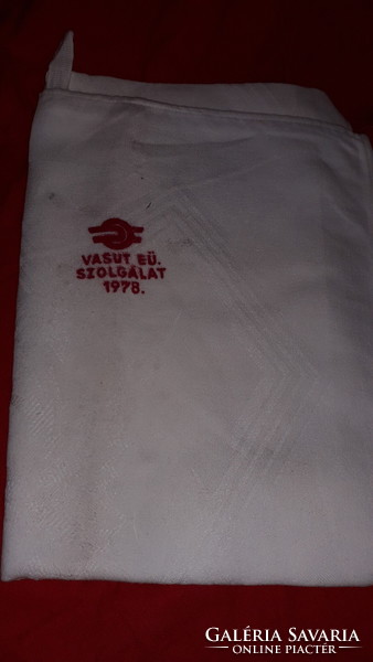 1978. Máv railway health service white single patterned towel 92 x 50 cm according to the pictures