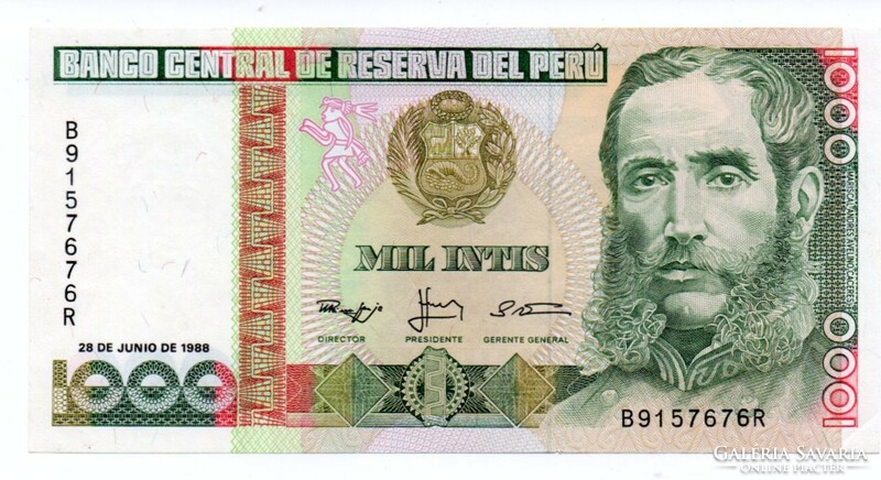 1,000 Intis 1988 Peru