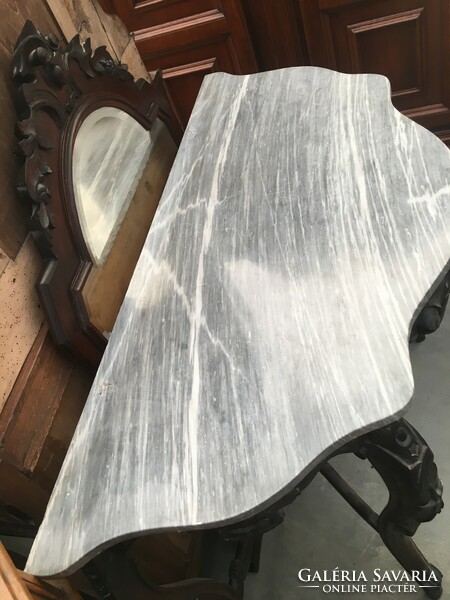 Marble flat console table.