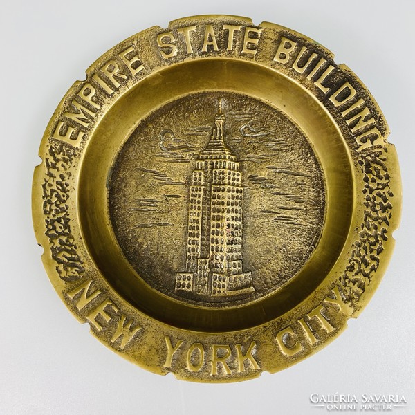 Réz szuvenír / emlék tálka - Empire State Building New York City