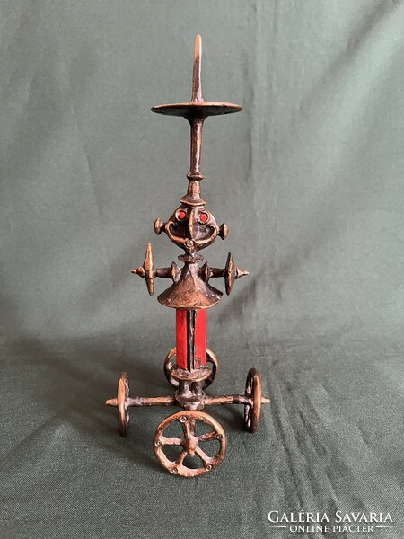 Rare muharos Louis candle holder red (f0016)