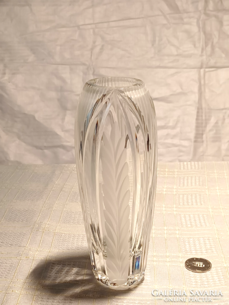 Beautiful carved crystal vase