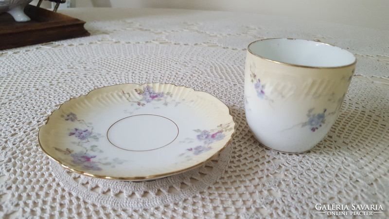 Antique French Limoges porcelain mocha set