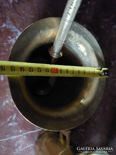 Copper mortar 2 polished, 14 cm high