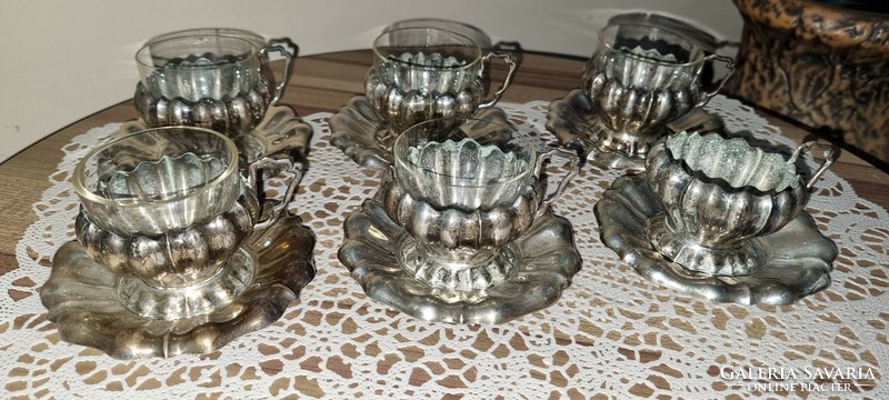 Silver coffee set, with Diana mark, 507 grams.