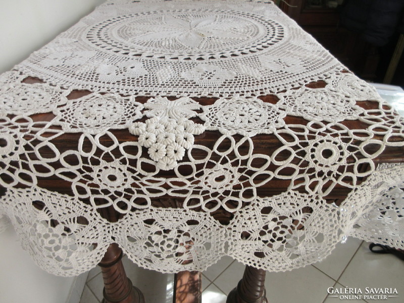 Old, large, circular, crocheted tablecloth. Negotiable!