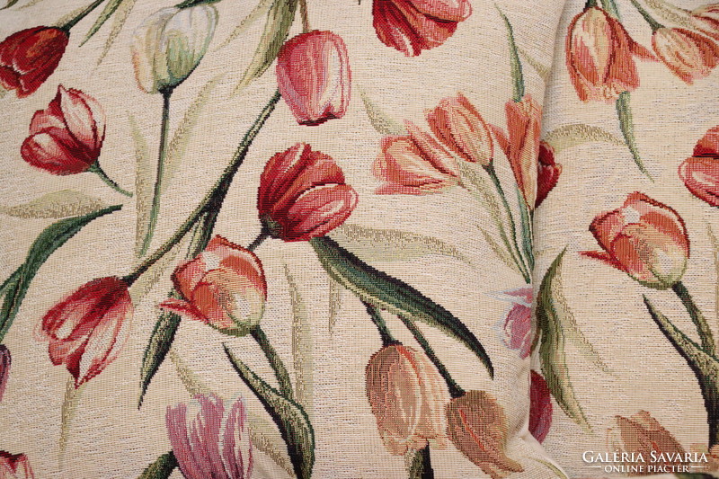 Tulipános gépi gobelin párnahuzat