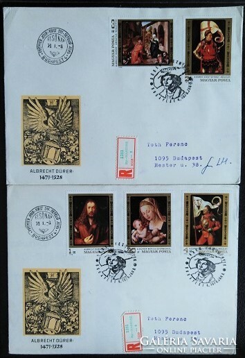 FF3301-7 / 1979 Festmények - Albrecht Dürer bélyegsor  FDC-n futott