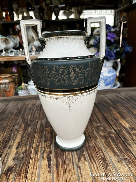 Antik fajansz váza, jelzett: Boch Fréres