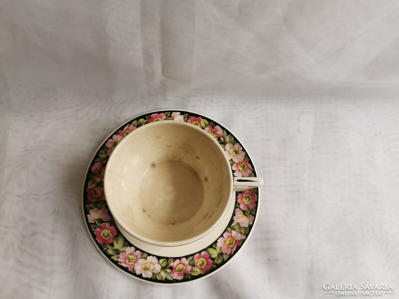 Antik Zsolnay rózsamintás teás csésze