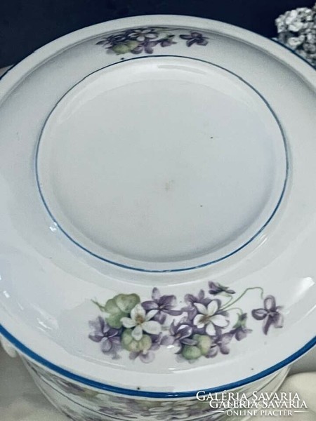 Porcelain food barrel with lid