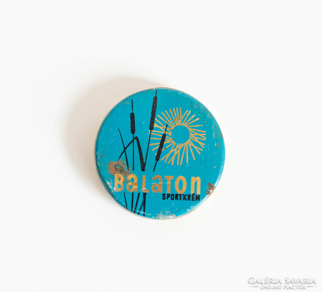 Retro Balaton sportkrém fém lemez tégely