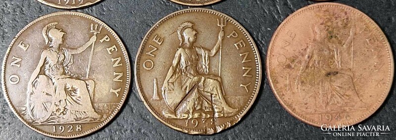 Egyesült Királyság,  ﻿1 penny, LOT
