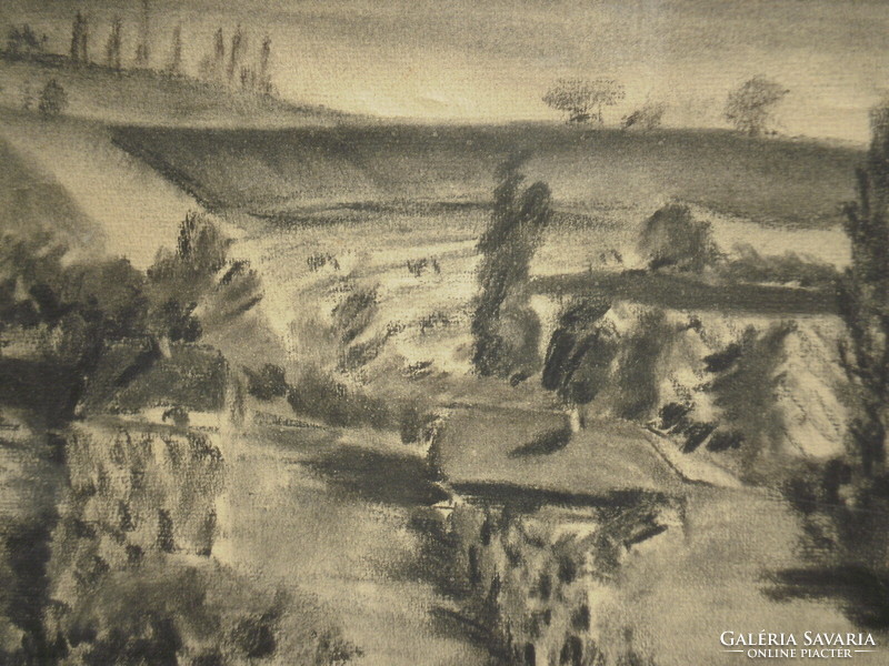 Imreh zsimond (1900-1965): landscape of Lake Balaton