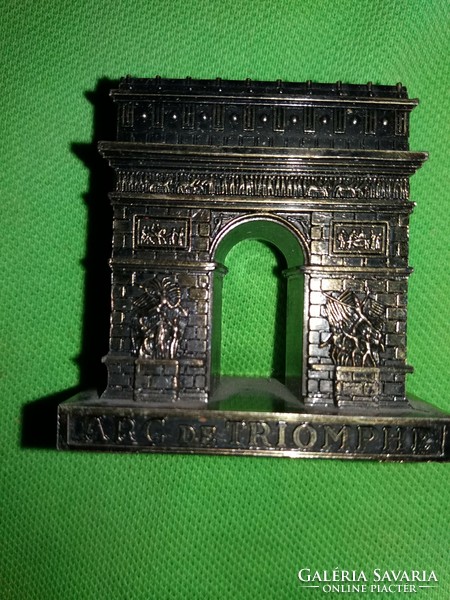 Old metal - copper Parisian French souvenir the Arc de Triomphe mini statue 7 x 7 cm according to the pictures