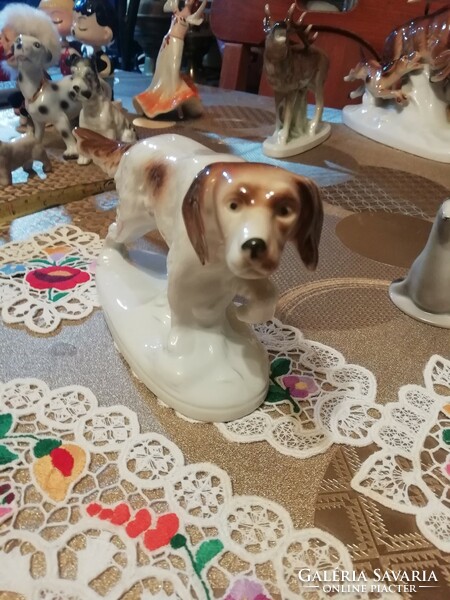 Antique porcelain dog from a German collection