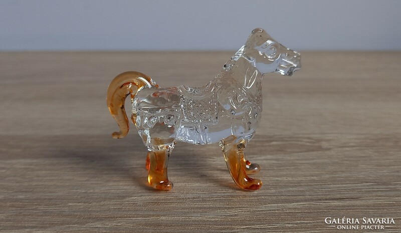 Horse glass figure