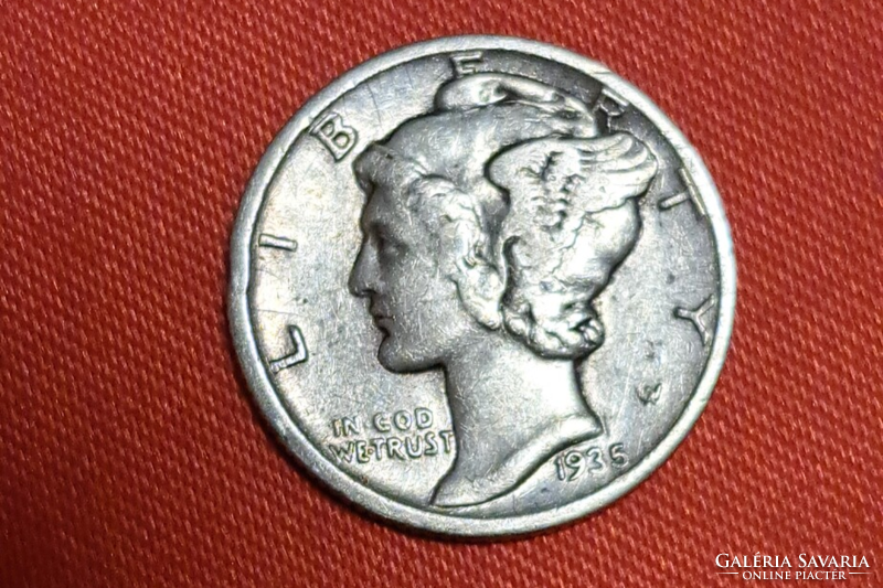 1938. Usa silver 1 dime (756)