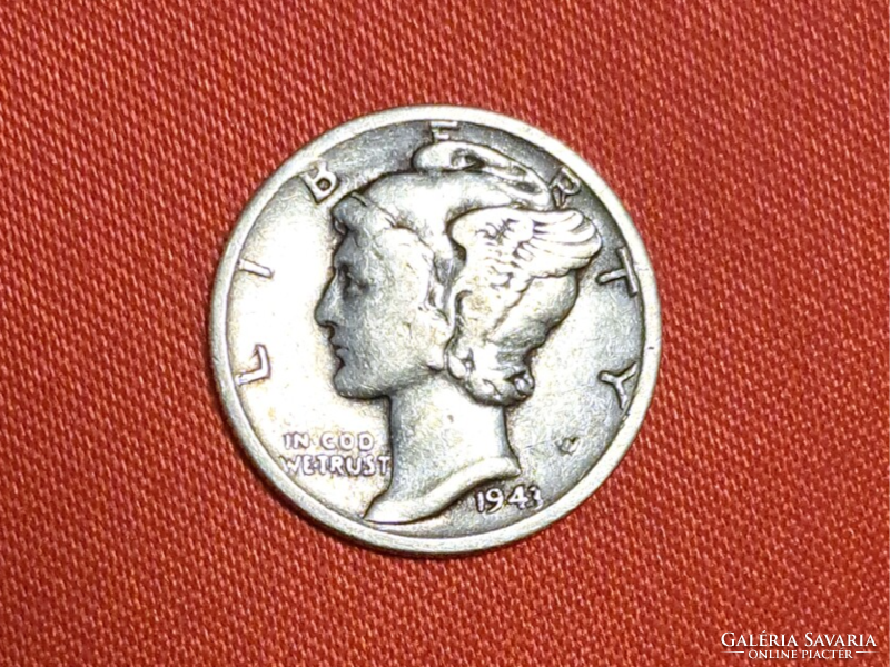 1943. Usa silver 1 dime (763)
