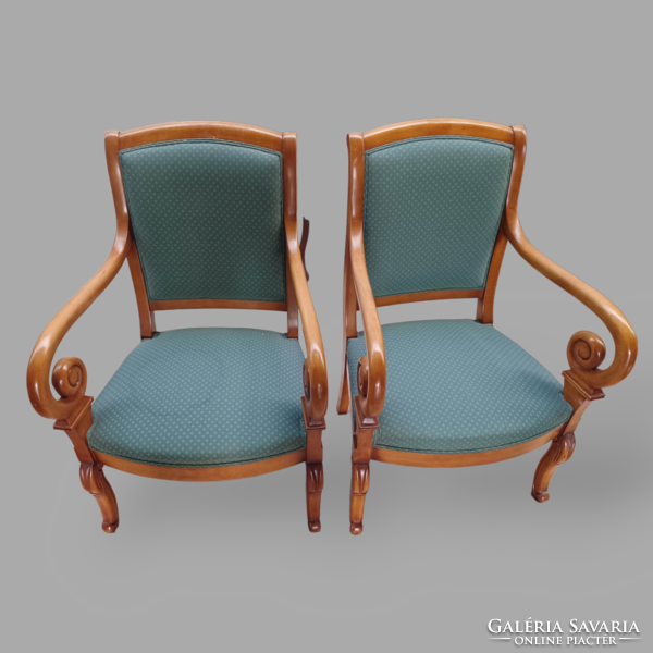 Pair of neobaroque armchairs