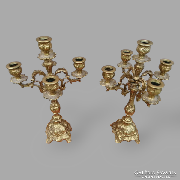 Copper candlestick in pairs