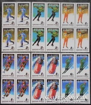 S3881-6n / 1987 Téli Olimpia bélyegsor postatiszta négyestömb