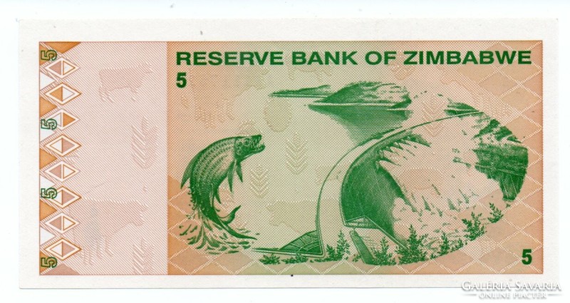 5 Dollars 2009 Zimbabwe