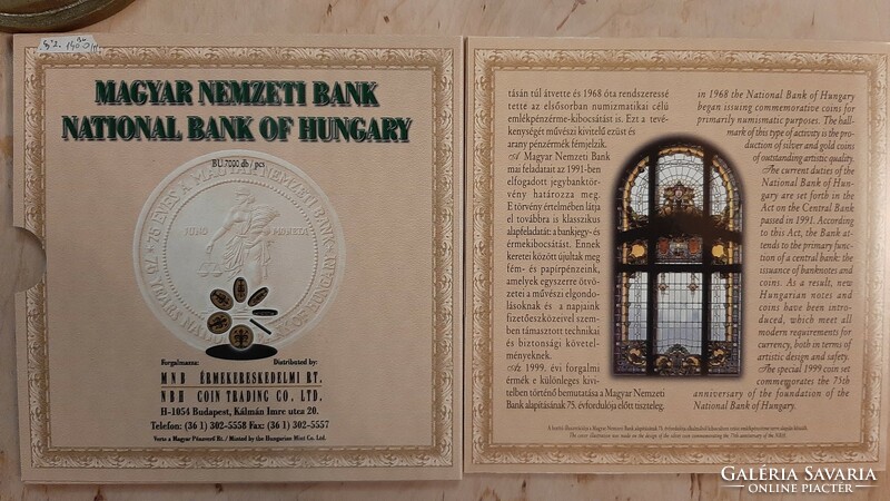 Coins of Hungary 1999 in a decorative case circulation line